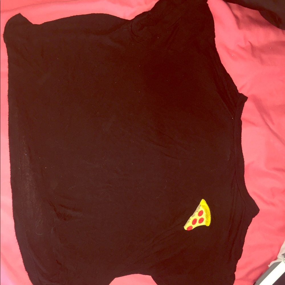 Crop top with pizza logo